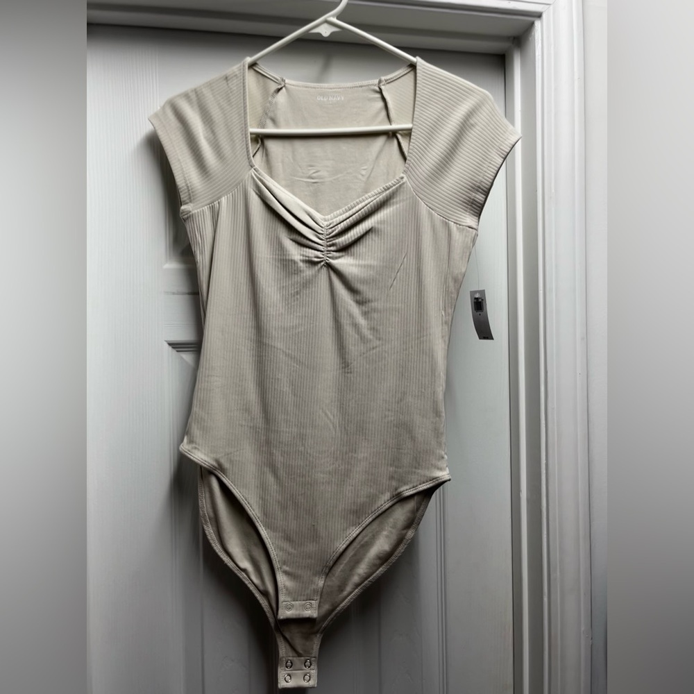 Old Navy Light Tan Bodysuit, Small